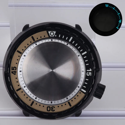 47mm Diver Watch Case Luminous Bezel For NH35 NH36 NH34 NH38 4R36 Tuna Can Mod