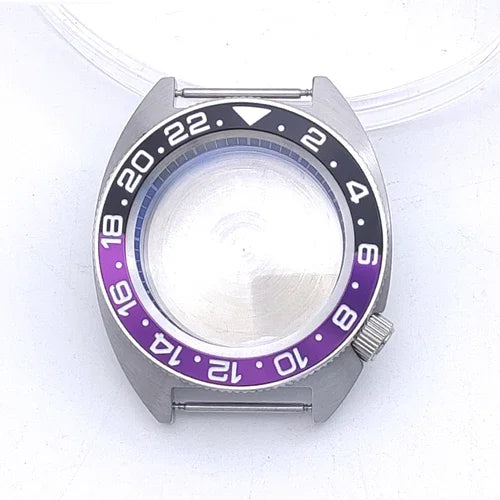 40mm Watch Case with Ceramic Bezel Shadow Ring Sapphire Crystal for NH35/NH36/4R