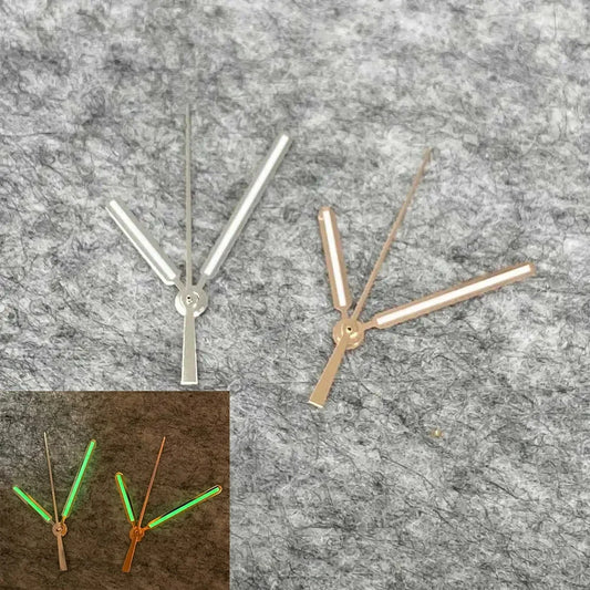 Rose gold/Silver Trim Green Luminous for Watch Hands NH35/NH36/4R/7S Movement