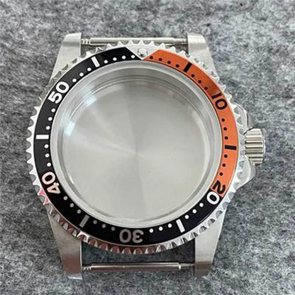 39.5mm Retro Flat Mirror Sapphire Glass Case Stainless Steel Case for NH35 NH36