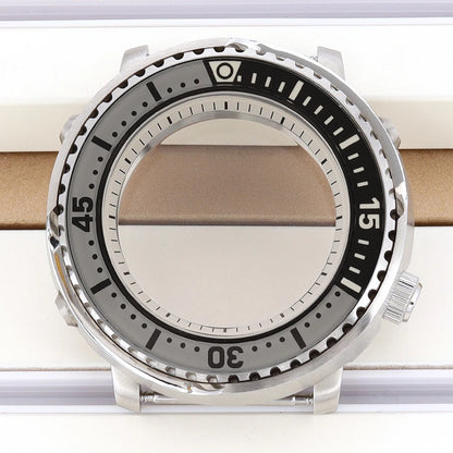 43mm Watch Case For NH34 NH35 NH36 NH38 Tuna Sapphire Crystal Luminous Bezel