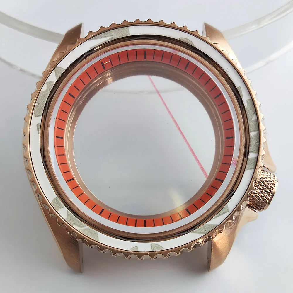 Plane Sapphire Glass Ceramic Bezel Stainless Steel Watch Case Fit NH 35 NH36 Movement High End Waterproof Watch Case