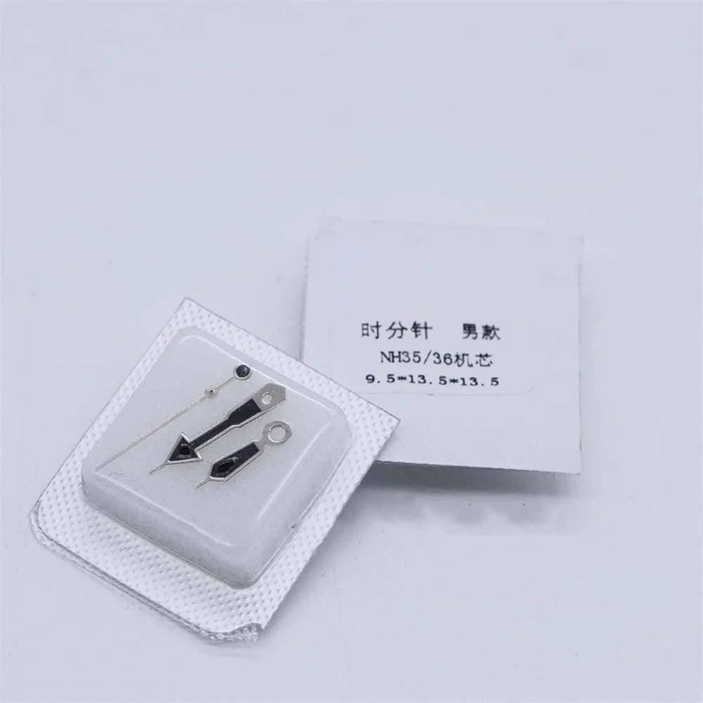 Watch Hands Set No Luminous Hour Minute Second Pointers for NH35A NH36 Movements