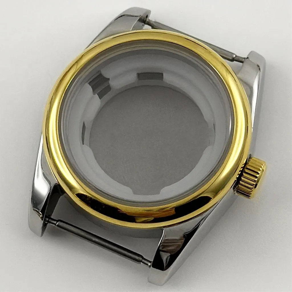 31MM Ladies Round Polished Fluted Bezel Sapphire Crystal Watch Case for NH05/06