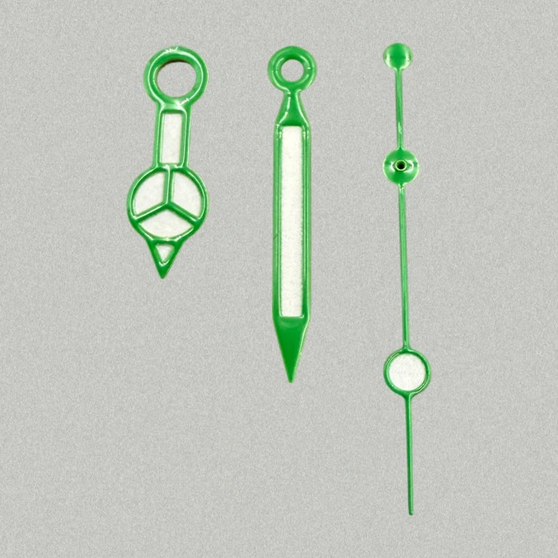 Modified Green Luminous Cusp Watch Hands Pointers for NH35/NH36/4R/7S Movement