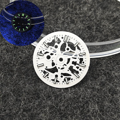 29.8mm Hollowed Out Luminous Watch Dial with Hands Log Scale Dial for NH38 NH70