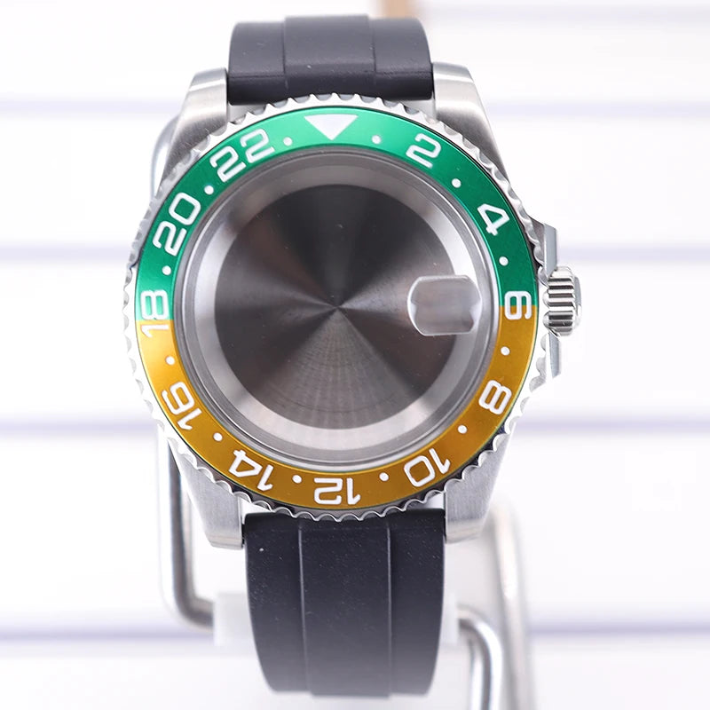 40mm Watch Cases For NH34/35/36/38 Miyota 8215 Eta 2824 GMT Double Color Bezel