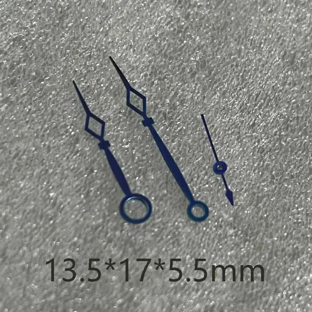Blue Hollow Snowflake Watch Hands for ETA6497/6498 ST3600/ST3620 Series