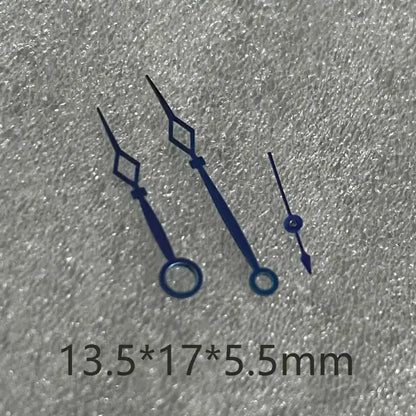 Blue Hollow Snowflake Watch Hands for ETA6497/6498 ST3600/ST3620 Series