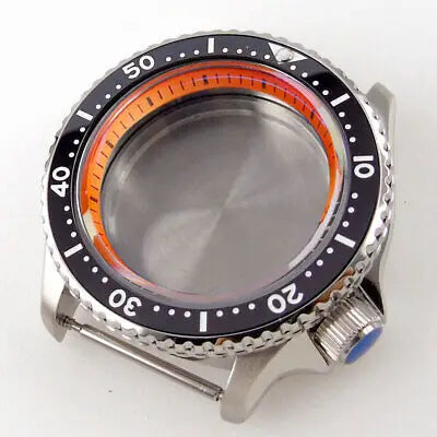 42mm Sapphire Glass Watch Case fit SKX 007 NH35 NH36 2824 200M Water Resistance