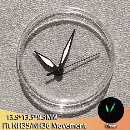 Various Styles Watch Hands Pointers Green Luminous For NH35 NH36 Movement