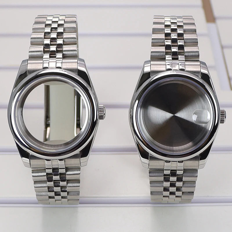 36/39mm Watch Case For NH35/36 NH38 NH70 Miyota 8215 Cases Sapphire Glass Oyster