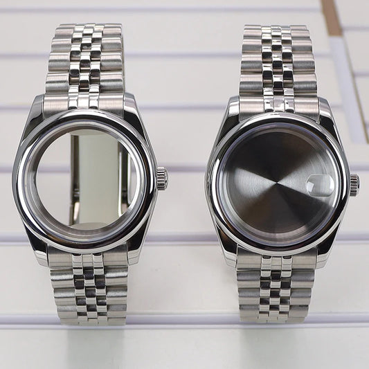 36/39mm Watch Case For NH35 NH36 NH38 Miyota 8215 Case Sapphire Glass Oyster