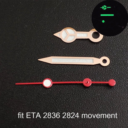 Watch hands green luminous hands fit NH 35 NH36 ETA 2836 2824 Miyota 8205 8215 movement