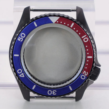 42mm PVD Ring Watch Case With Bezel Sapphire For Mods 007 NH35 NH36 NH38 NH34