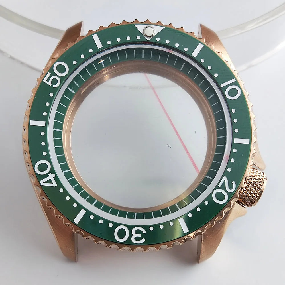 Plane Sapphire Glass Ceramic Bezel Stainless Steel Watch Case Fit NH 35 NH36 Movement High End Waterproof Watch Case