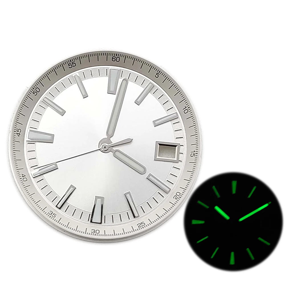 33mm Watch Dial with Hands for NH35 NH36 Movement Green Luminous Multicolor Dial