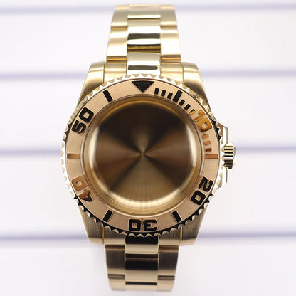 PVD 40mm Watch Case Sapphire For Nh35 Nh36 Nh34 Nh38 Eta 2824 Miyota 8215 YACHT