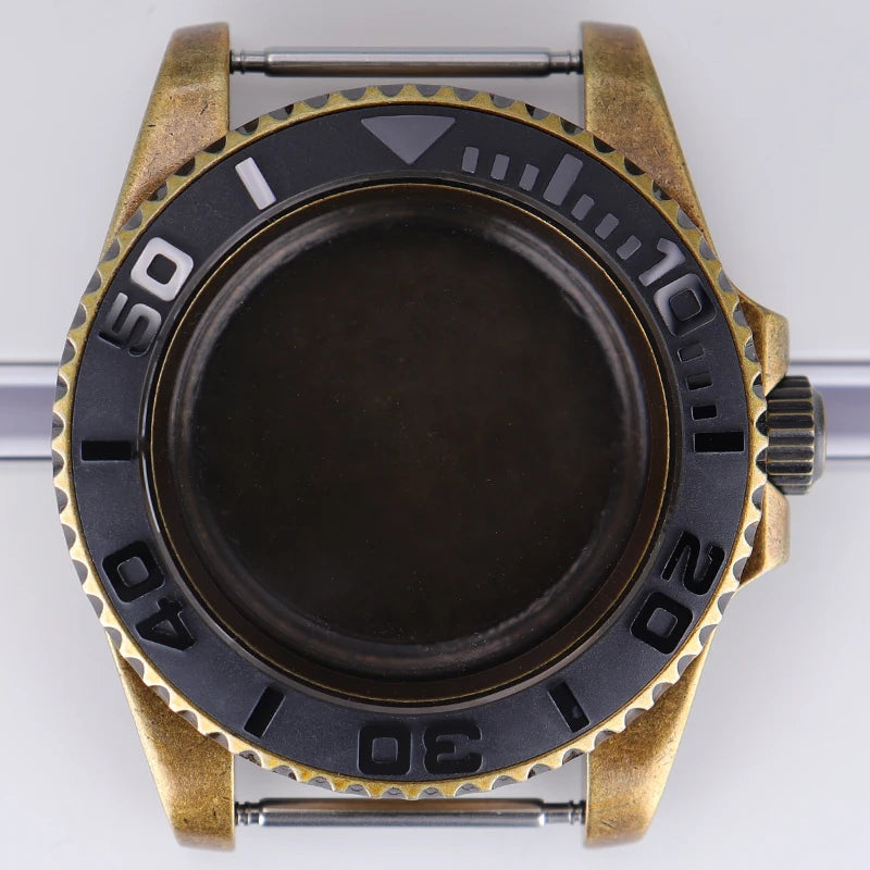 40mm Bronze SUB Watch Case Bezel For NH35/36 GMT NH34/38 4R36 Sapphire Crystal