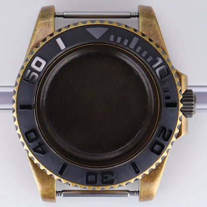 40mm Bronze SUB Watch Case Bezel For NH35/36 GMT NH34/38 4R36 Sapphire Crystal