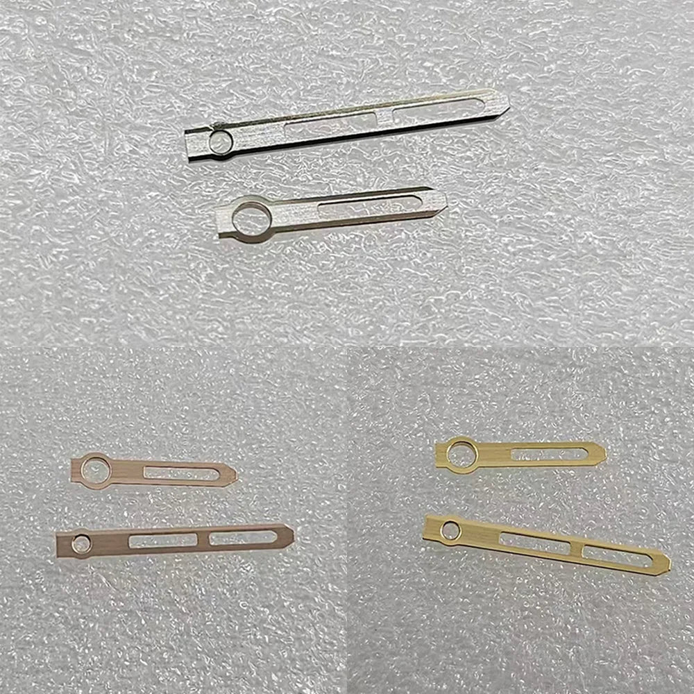 Modified Gold/Silver/Rose Watch Hands for NH35 NH36 2 Pins No Luminous Hollow