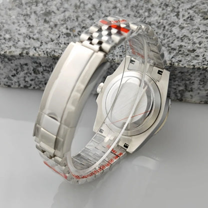 40.5mm Watch Case Set SUB Diamond Ring with Sapphire Glass for H35/NH36/NH34/4R35/4R35
