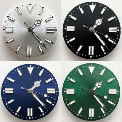 NH35 28.5mm Multicolor Dial + Watch Hands Green Luminous for 8215 2836 Movement