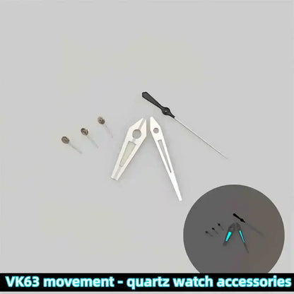 39mm Transparent Acrylic Watch Case 20mm Watch Bands Set 29.5mm Dial  for VK63