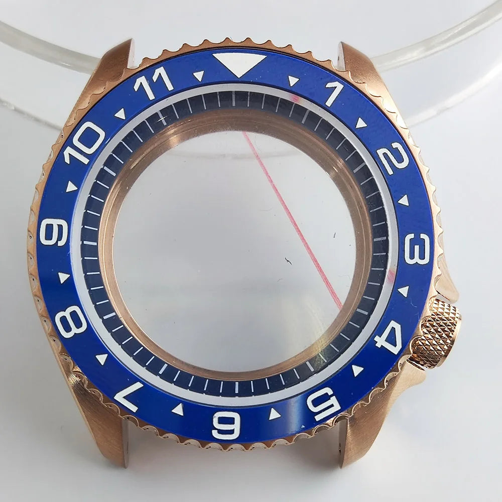 Plane Sapphire Glass Ceramic Bezel Stainless Steel Watch Case Fit NH 35 NH36 Movement High End Waterproof Watch Case