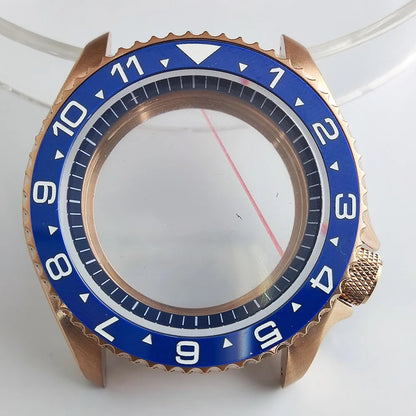 Plane Sapphire Glass Ceramic Bezel Stainless Steel Watch Case Fit NH 35 NH36 Movement High End Waterproof Watch Case