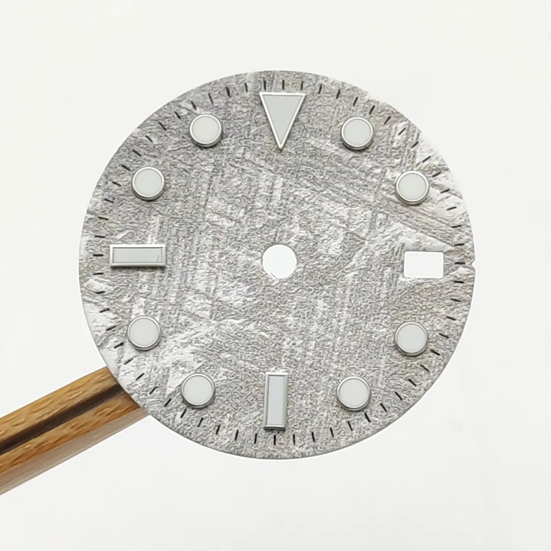 28.5mm Meteorite with Blue Luminous Compatible with NH35 4R35 NH36 Movement
