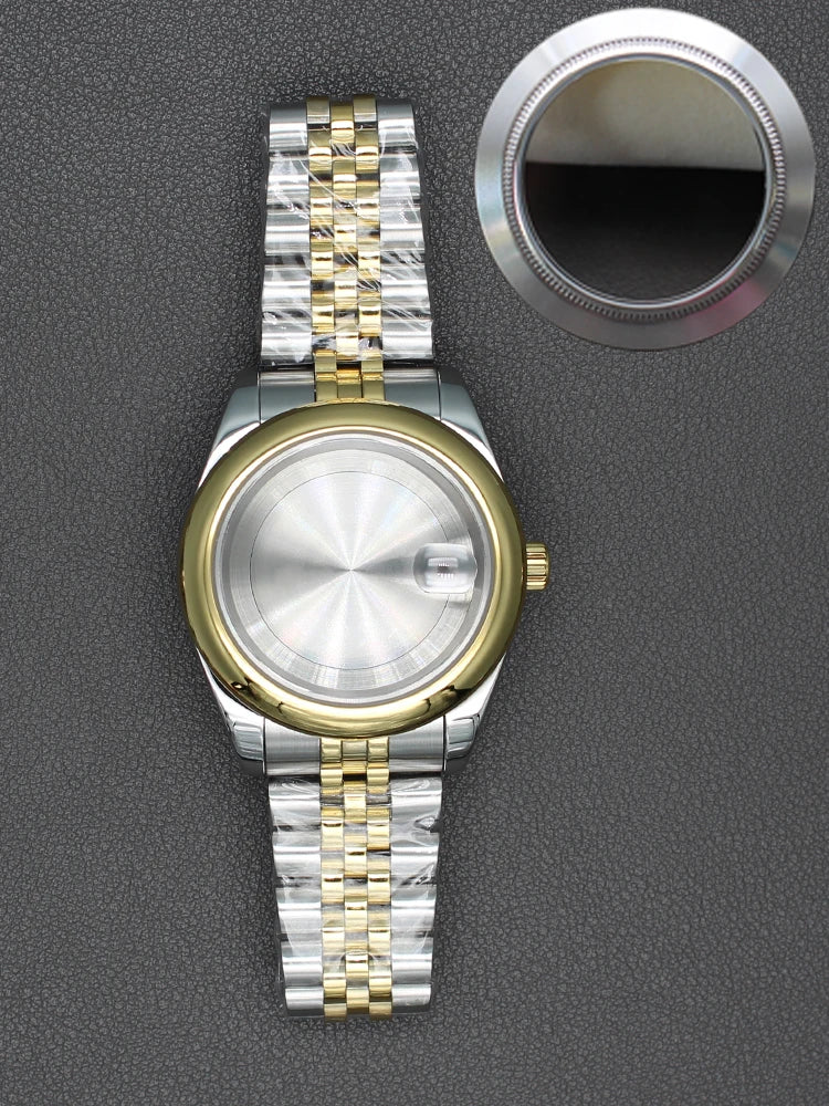 36/40mm Watch Case Sapphire Crystal For Nh35 NH36 Miyota 8215 28.5mm Dial Oyster