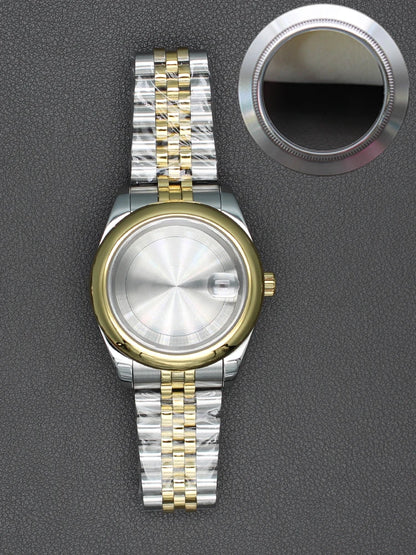 36/40mm Watch Case Sapphire Crystal For Nh35 NH36 Miyota 8215 28.5mm Dial Oyster