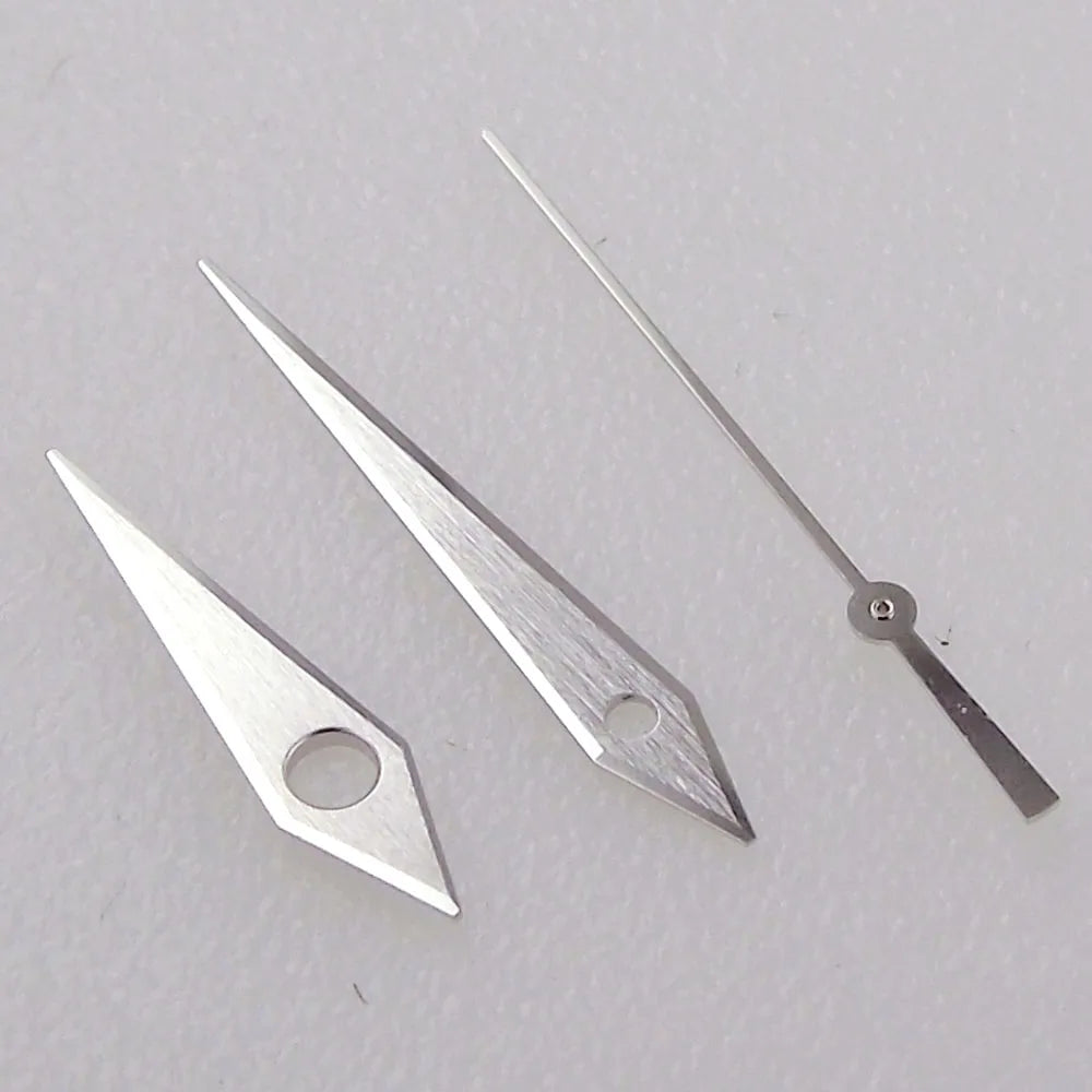 Silver Edge Watch Hand by GS, compatible with NH35 NH36 7s36 7s35 6r15 4r35 4r36, precision pointer for SKX models.