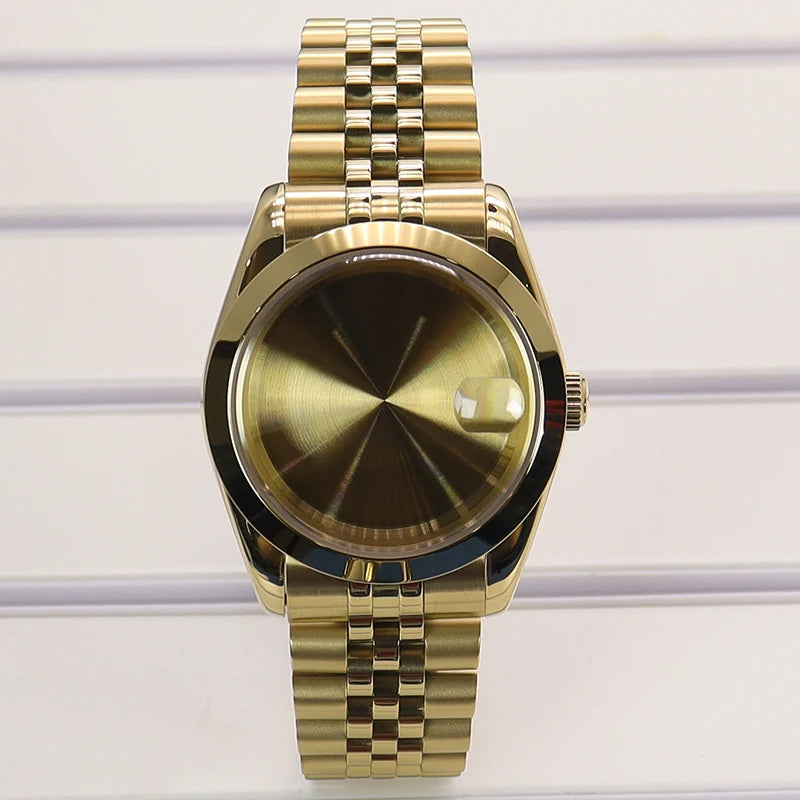 36/39mm Watch Case Bevel Edge Bezel Sapphire Glass For NH35 NH36 NH38 Miyota8215
