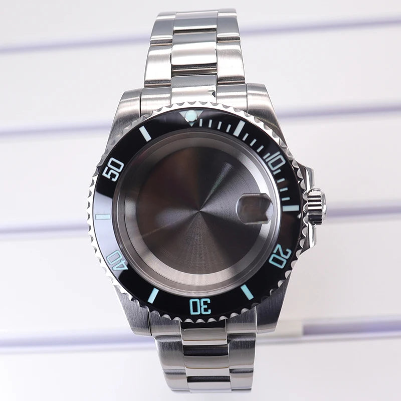 40mm Diver Case C3 Bezel Sapphire Glass For NH35 NH36 NH34 NH38 8215 Eta2824 SUB