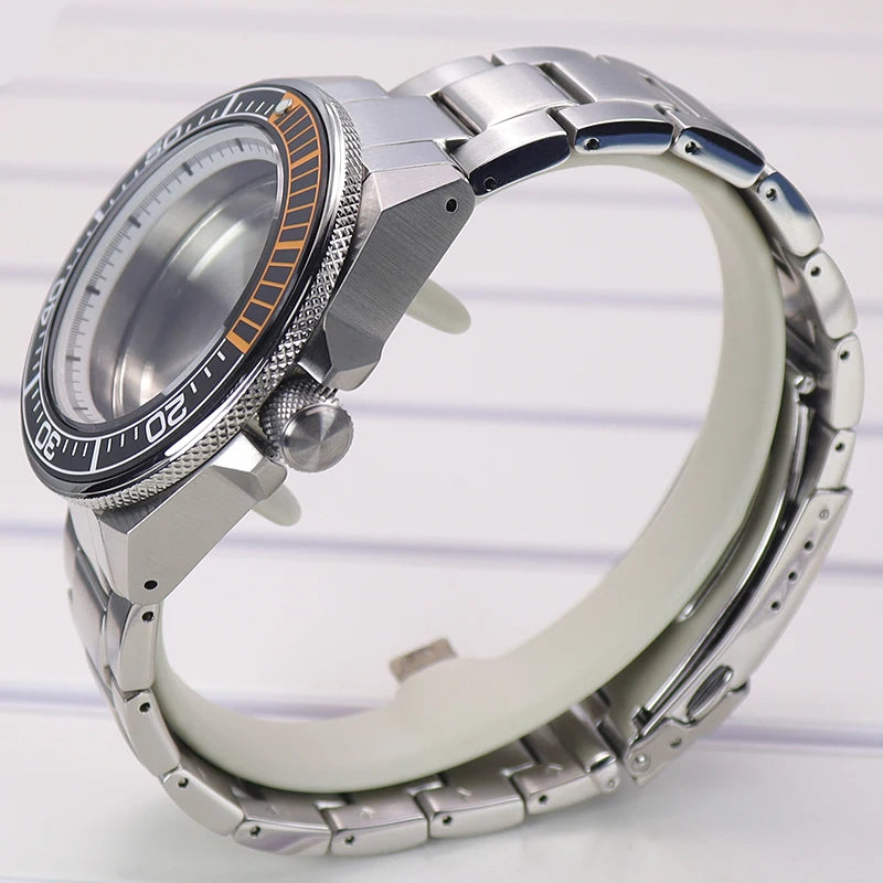 43.8mm Steel Watch Cases  For NH35 NH36 NH34 NH38 4R36 Modified Samurai Diving