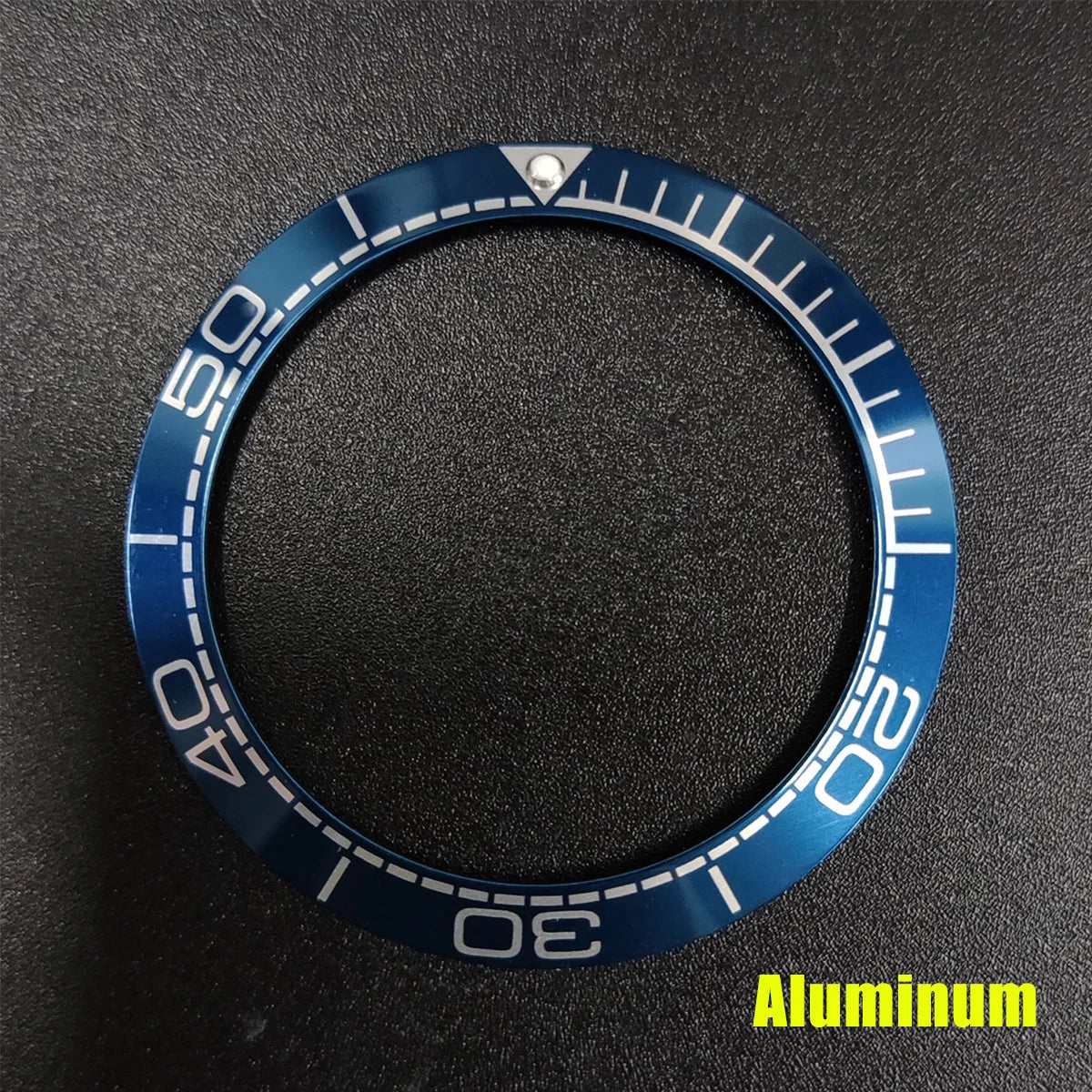 Sloping 41.5x32.8mm ceramic bezel GMT diving watch insert, durable replacement for men's watches.