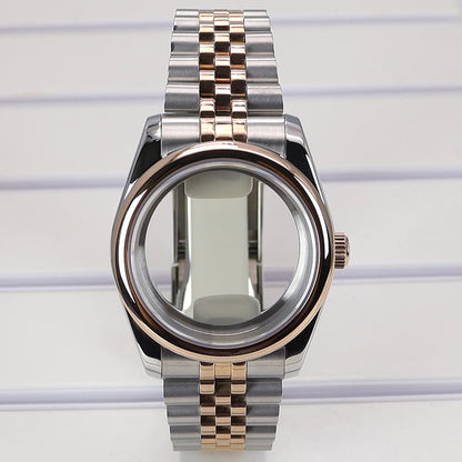 36/39mm Watch Case For NH35/36 NH38 NH70 Miyota 8215 Cases Sapphire Glass Oyster