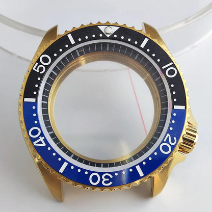 Plane Sapphire Glass Ceramic Bezel Stainless Steel Watch Case Fit NH 35 NH36 Movement High End Waterproof Watch Case