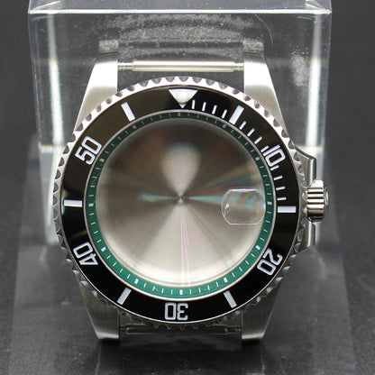 40mm Diver Watch Cases Ceramic Bezel Sapphire Glass For Sub NH35 NH36 NH34 NH38