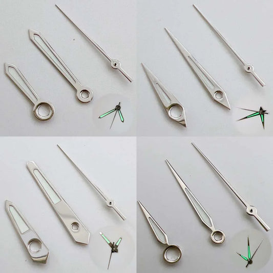 Modified Simple Watch Hands With Green Luminous for NH35/NH36/4R/7S