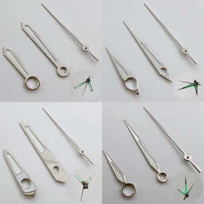 Simple Watch Hands With Green Luminous for NH35/NH36/4R/7S Movement