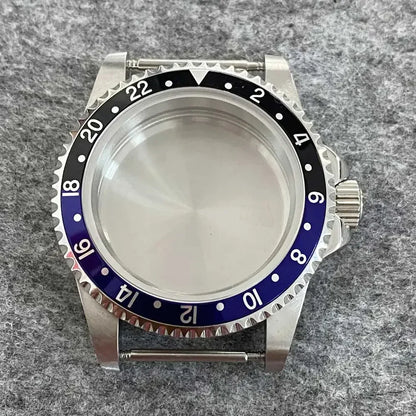 39.5mm Steel Watch Case Retro Flat Mirror Case Sapphire Crystal Fit NH35 NH36