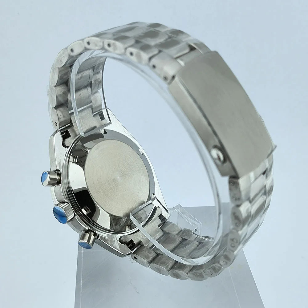 40mm Stainless Steel Watch Case with Sapphire Glass fit 32.5mm Dial for VK63