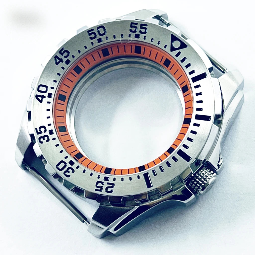 44MM Watch Case For NH35A/NH36 Movement Replacement Parts Stainless Steel Mechanical Watch Case For NH35A/NH36 Movement Case