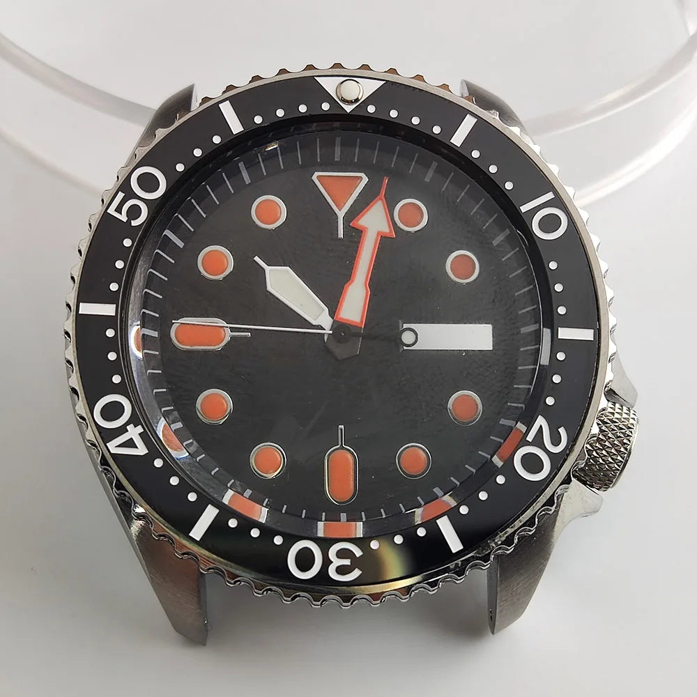 Plane Sapphire Glass Ceramic Bezel Stainless Steel Watch Case Fit NH 35 NH36 Movement High End Waterproof Watch Case