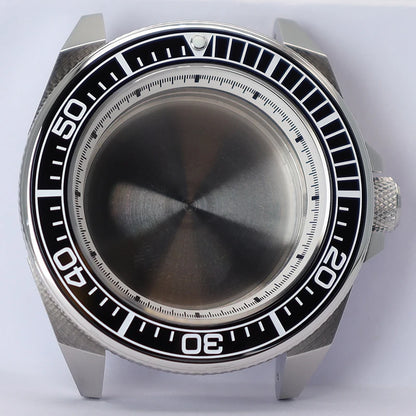 43.8mm Modified Samurai Diving Watch Case Sapphire Glass For NH35 NH36 NH38 4R36