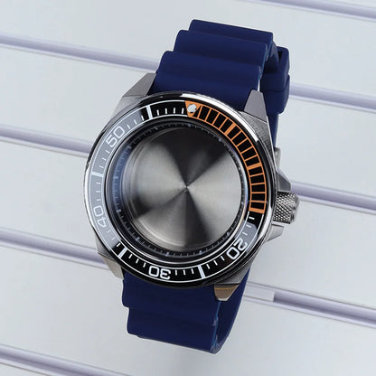 Diving Case 43mm Watch Case Sapphire Glass For Mod Samurai NH35 NH36 NH38 NH34