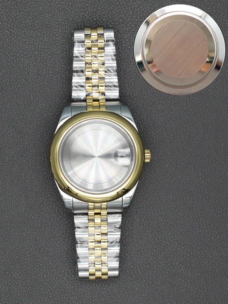 36/40mm Watch Case Sapphire Crystal For Nh35 NH36 Miyota 8215 28.5mm Dial Oyster